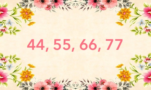 Image for '44, 55, 66, 77' numerology answer