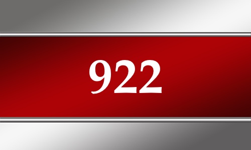 Image for 'I Keep Seeing the Number 922' numerology answer